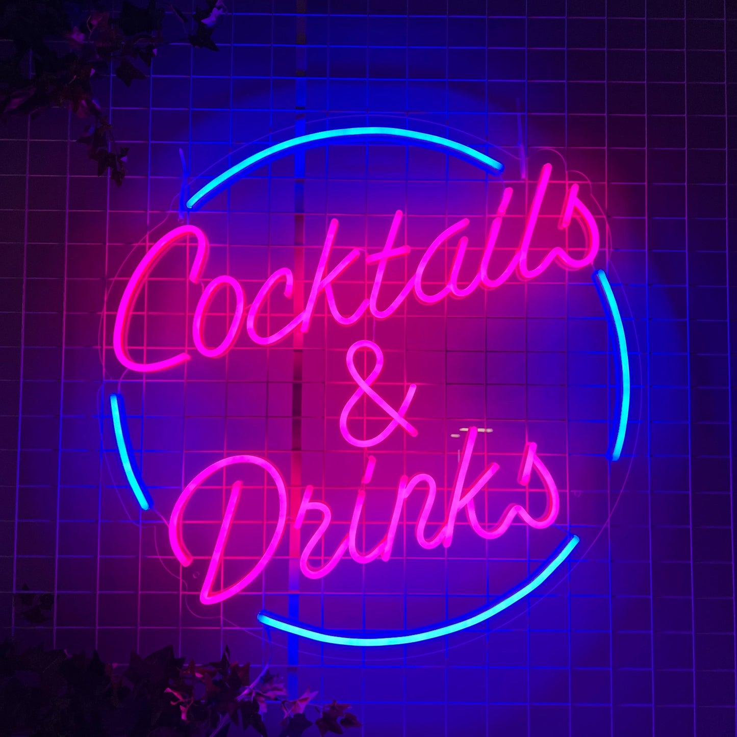 "Cocktails & Drinks" LED NEONSKILT.