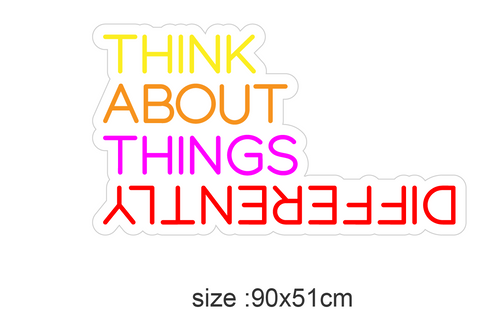 "THINK ABOUT THINGS" LED NEONSKILT. Bestilling!