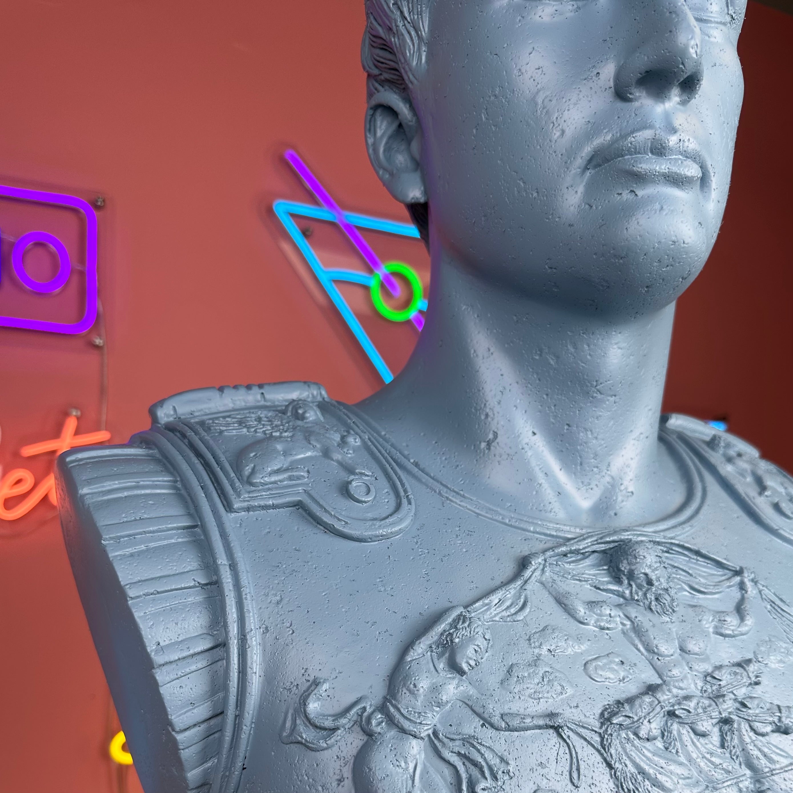 Statue "AUGUSTUS CAESAR" Blå. 83 cm