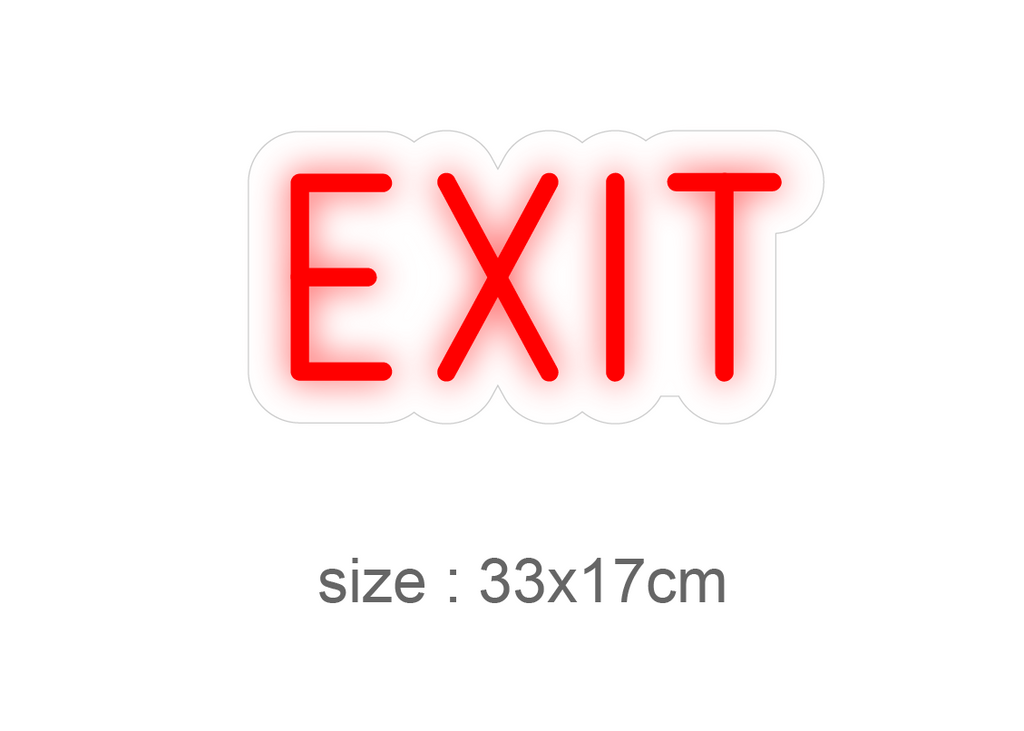 "EXIT" LED NEONSKILT. Velg ønsket farge. Bestilling!