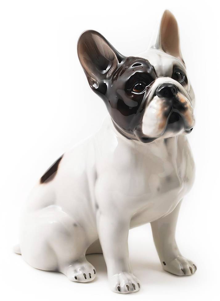 Porselen "Fransk Bulldog SH" 34 cm. Bestilling!