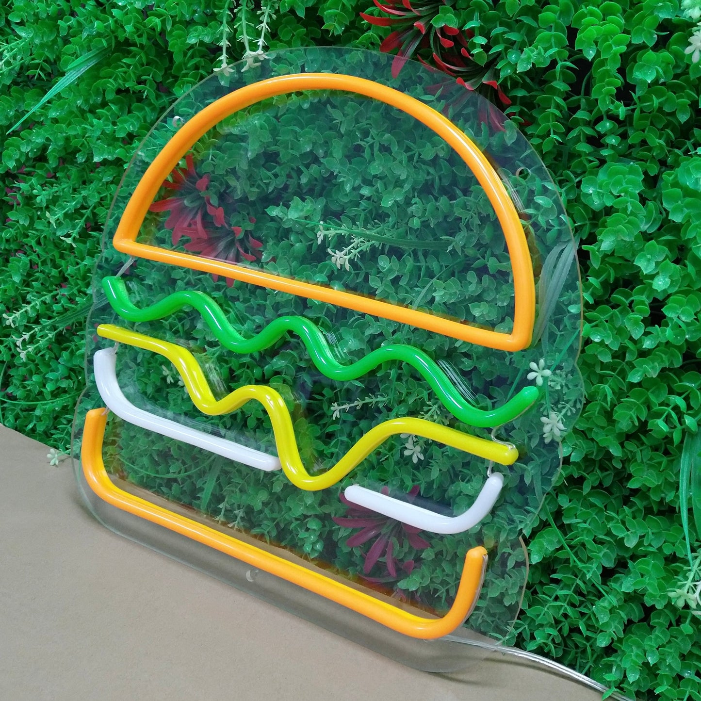 (HAMBURGER) LED NEONSKILT.Bestilling!