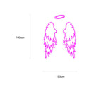 "Wings" LED NEONSKILT. Hot pink
