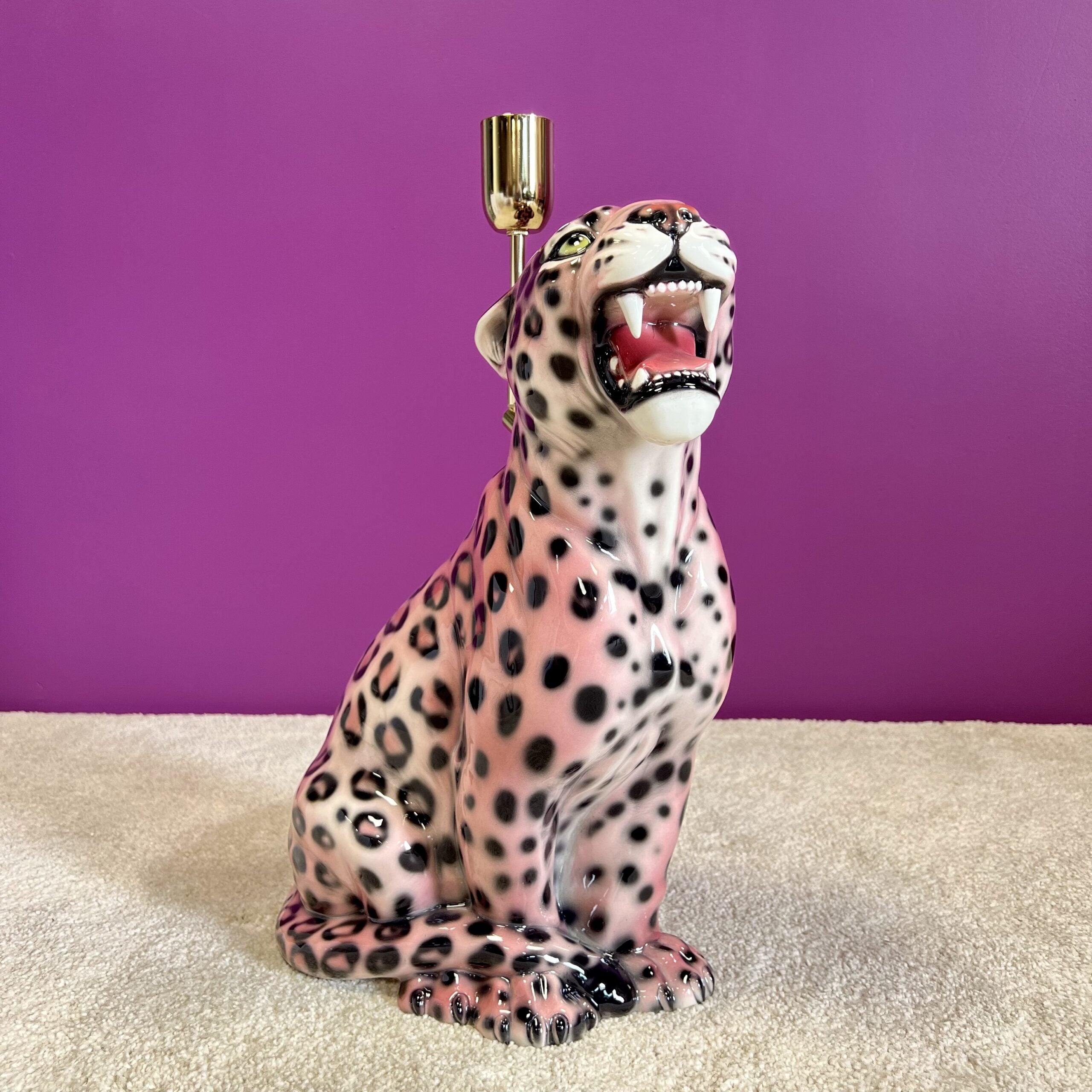 Lampe "Rosa Leopard" 45 cm. Bestilling
