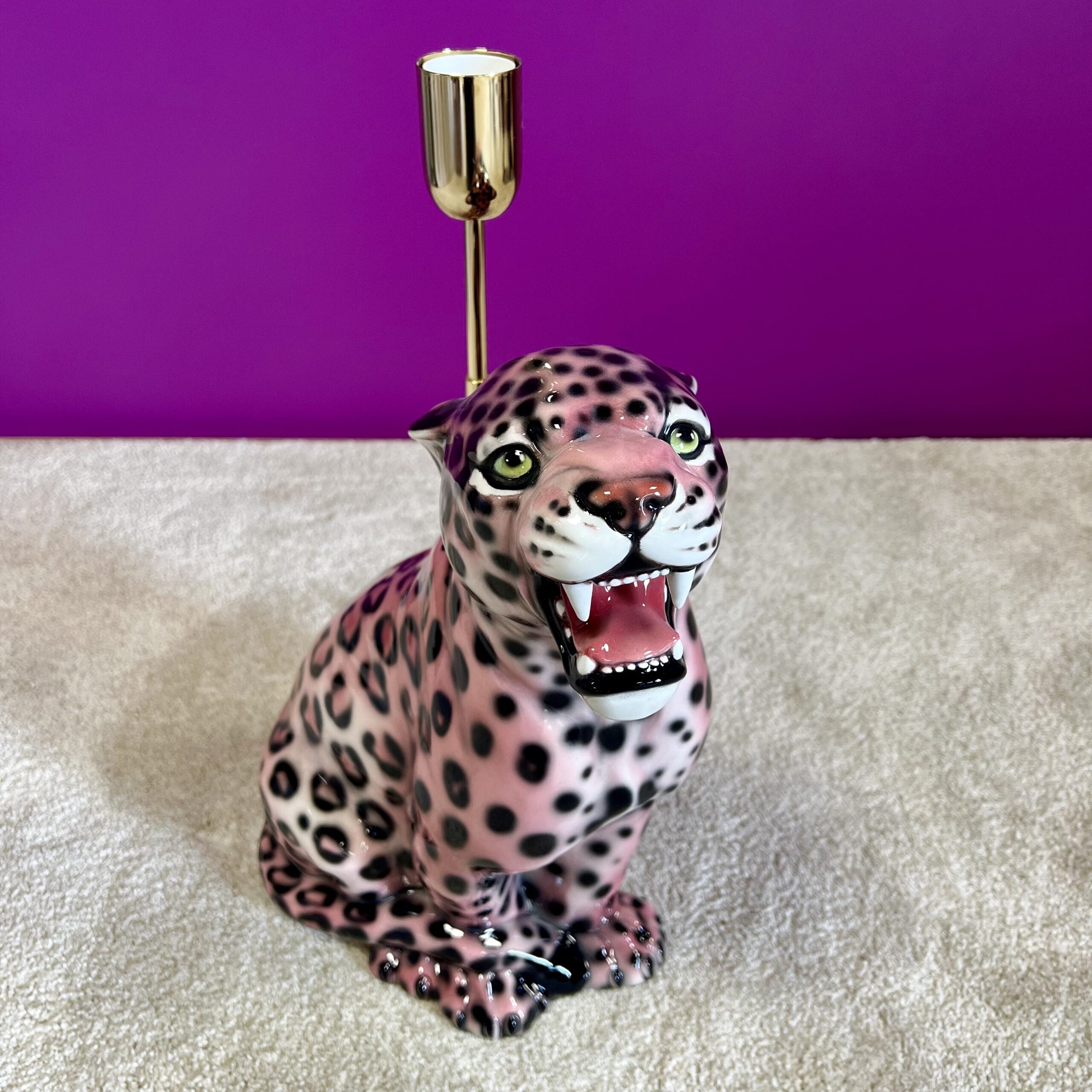 Lampe "Rosa Leopard" 45 cm. Bestilling