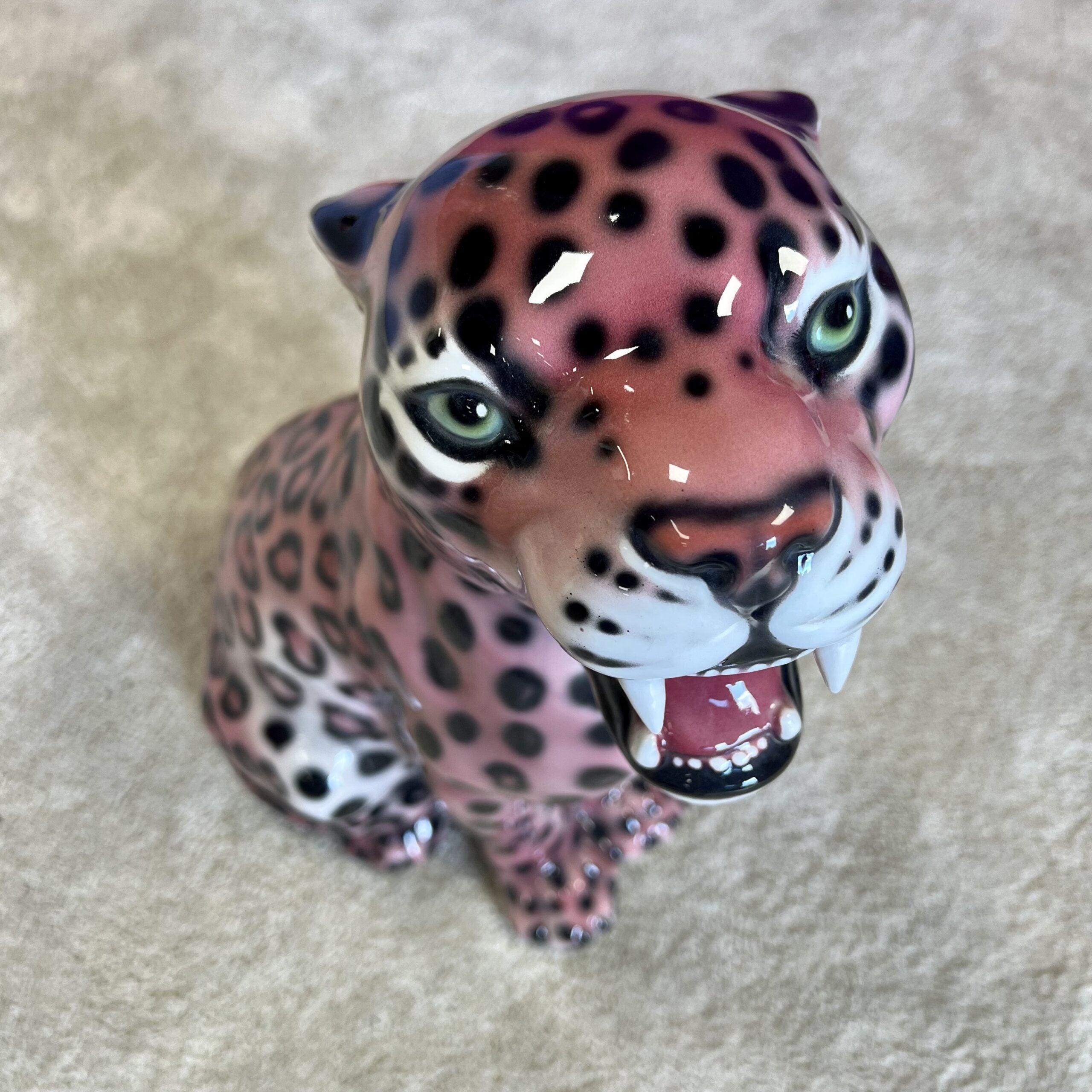 Porselen "Rosa Leopard" 62 cm - Bestilling!