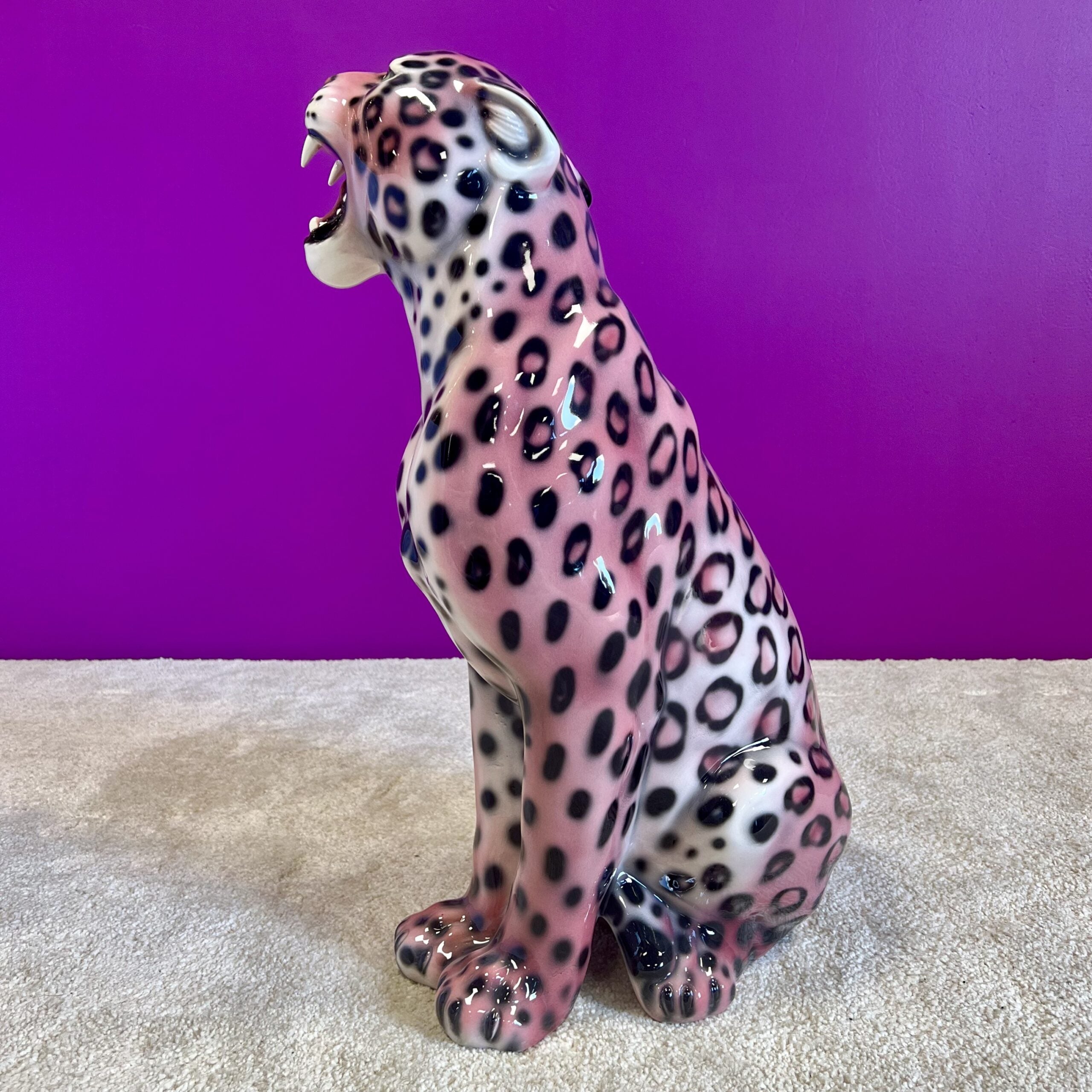 Porselen "Rosa Leopard" 62 cm - Bestilling!