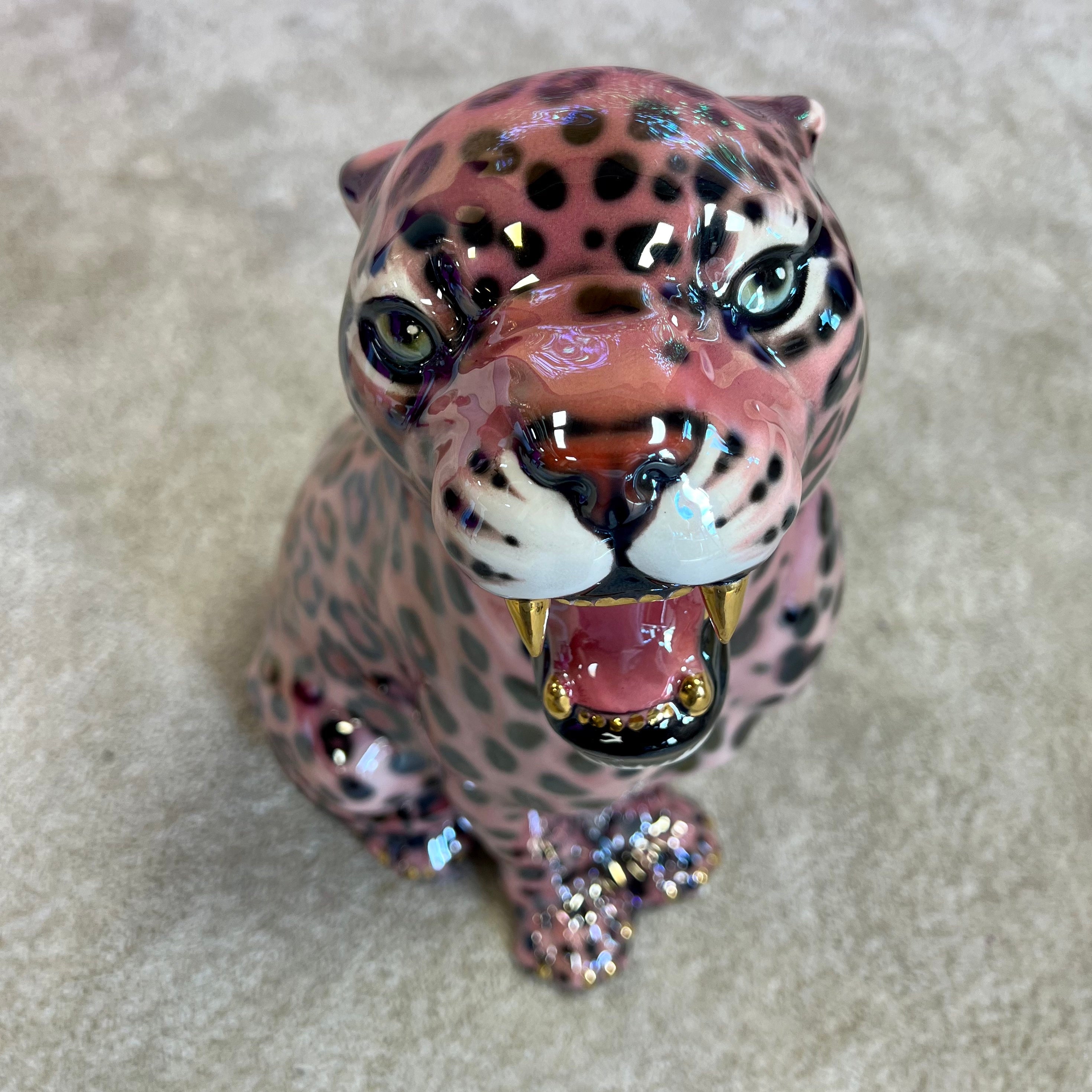 Porselen "Leopard" Metallic Pink 62 cm