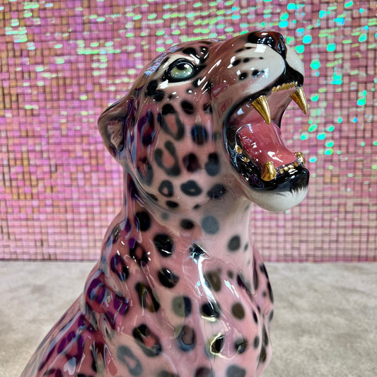 Porselen "Leopard" Metallic Pink 62 cm