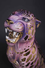 Porselen "Gull Leopard" Luksuriøs VIP. H 95 cm. Bestilling