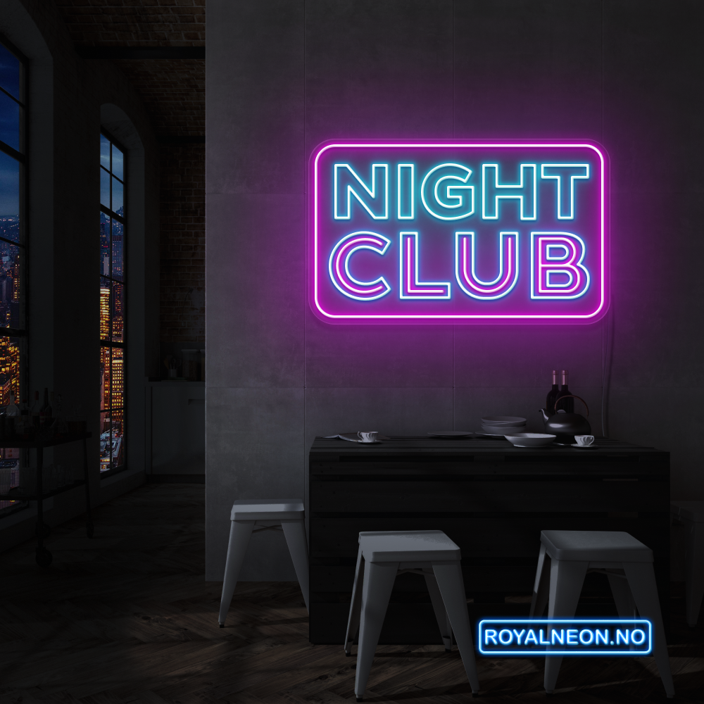 (NIGHT CLUB) LED NEONSKILT. Bestilling!