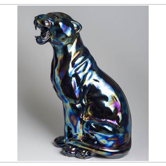 Porselen "Jaguar" Metallic 86 cm. Bestilling!