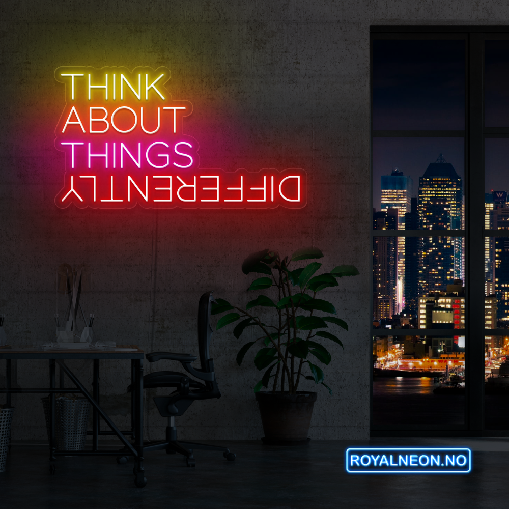 "THINK ABOUT THINGS" LED NEONSKILT. Bestilling!