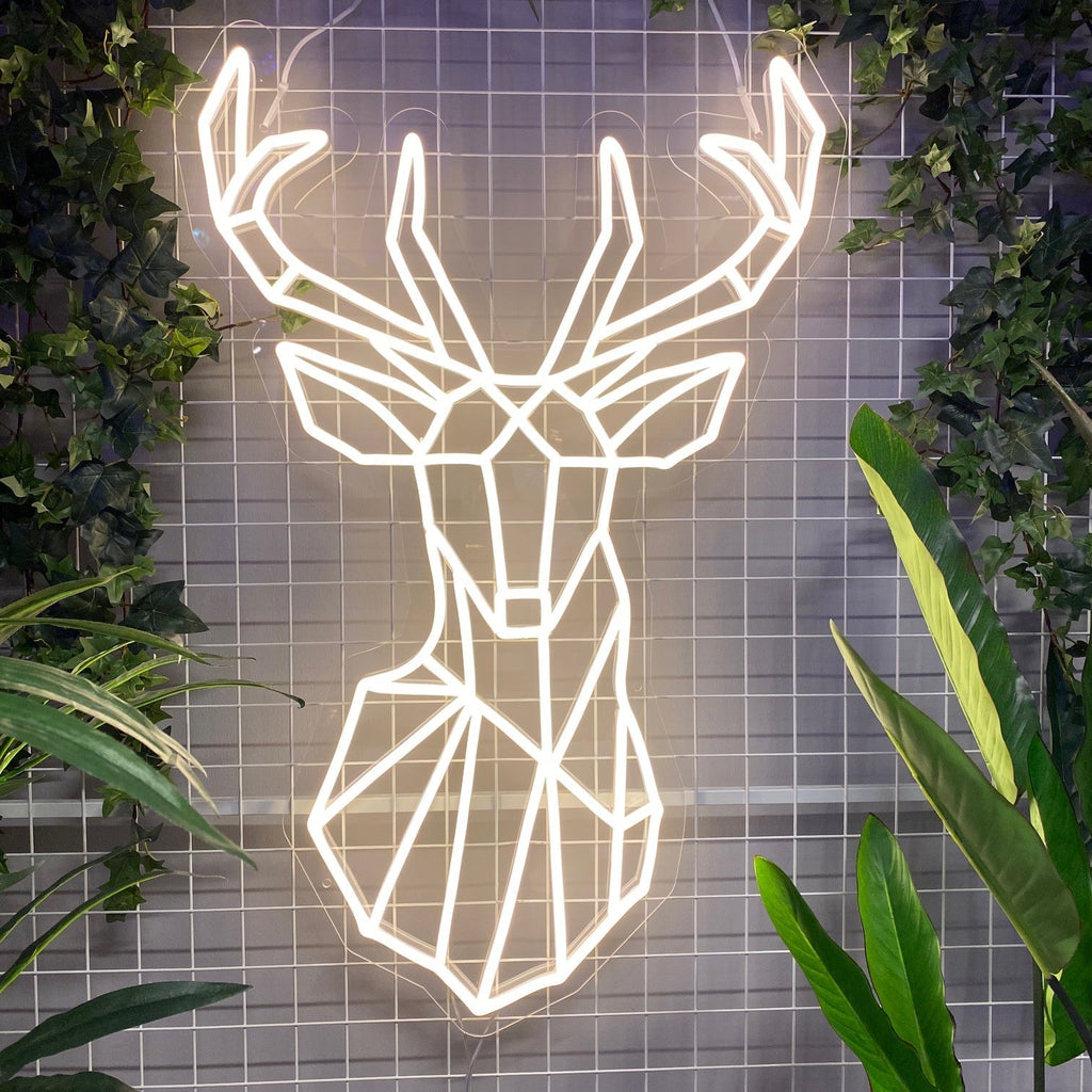 Neonskilt "RainDeer" Warm white