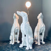 Lampe "White Greyhound" Porselen