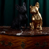 Porselen "Franskbulldog" Svart matt 34cm