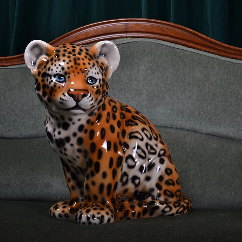 Porselen "Leopard Baby" M 46cm. Bestilling!