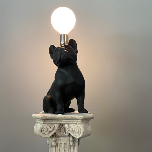 Lampe "Franskbulldog" Porselen
