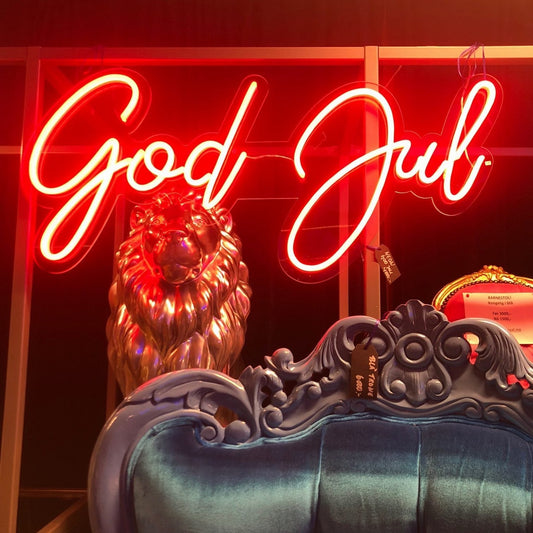 "God Jul" LED NEONSKILT. Bestilling!