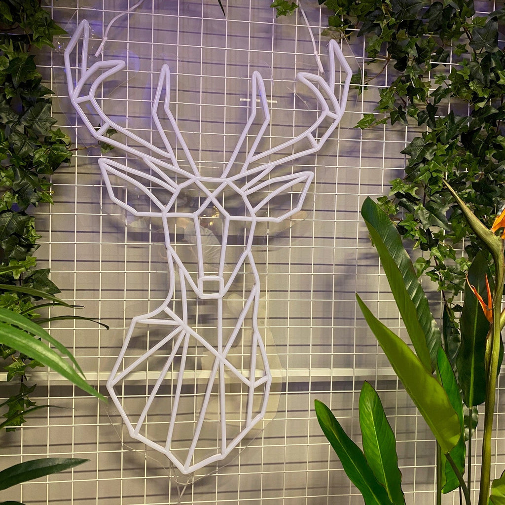 "RainDeer" LED NEONSKILT. Warm white. Bestilling!