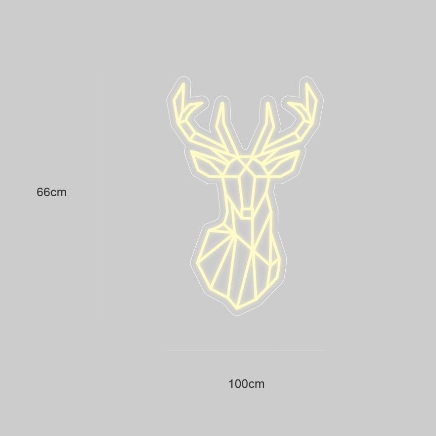 "RainDeer" LED NEONSKILT. Warm white. Bestilling!