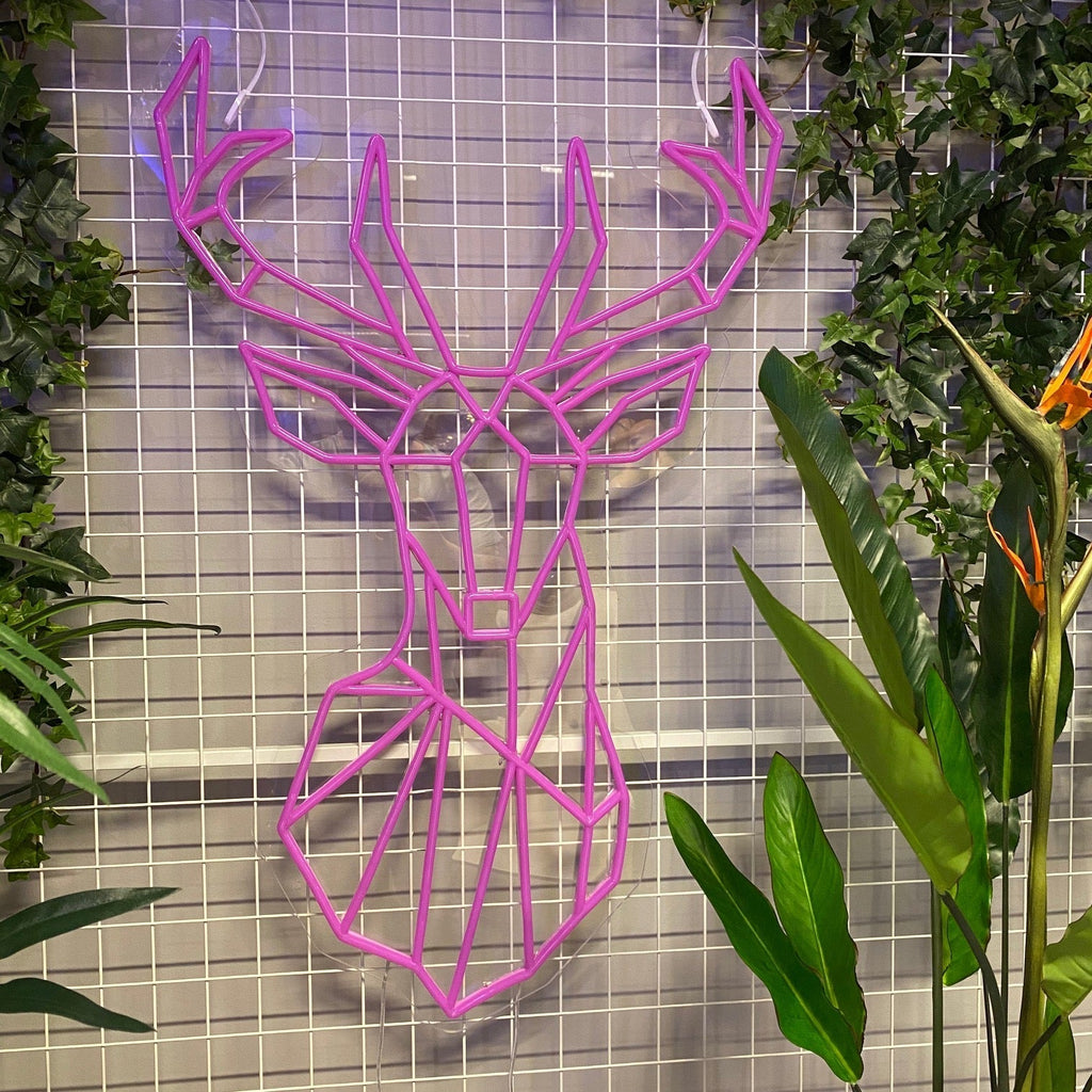 "RainDeer" LED NEONSKILT. Hot Pink. Bestilling!