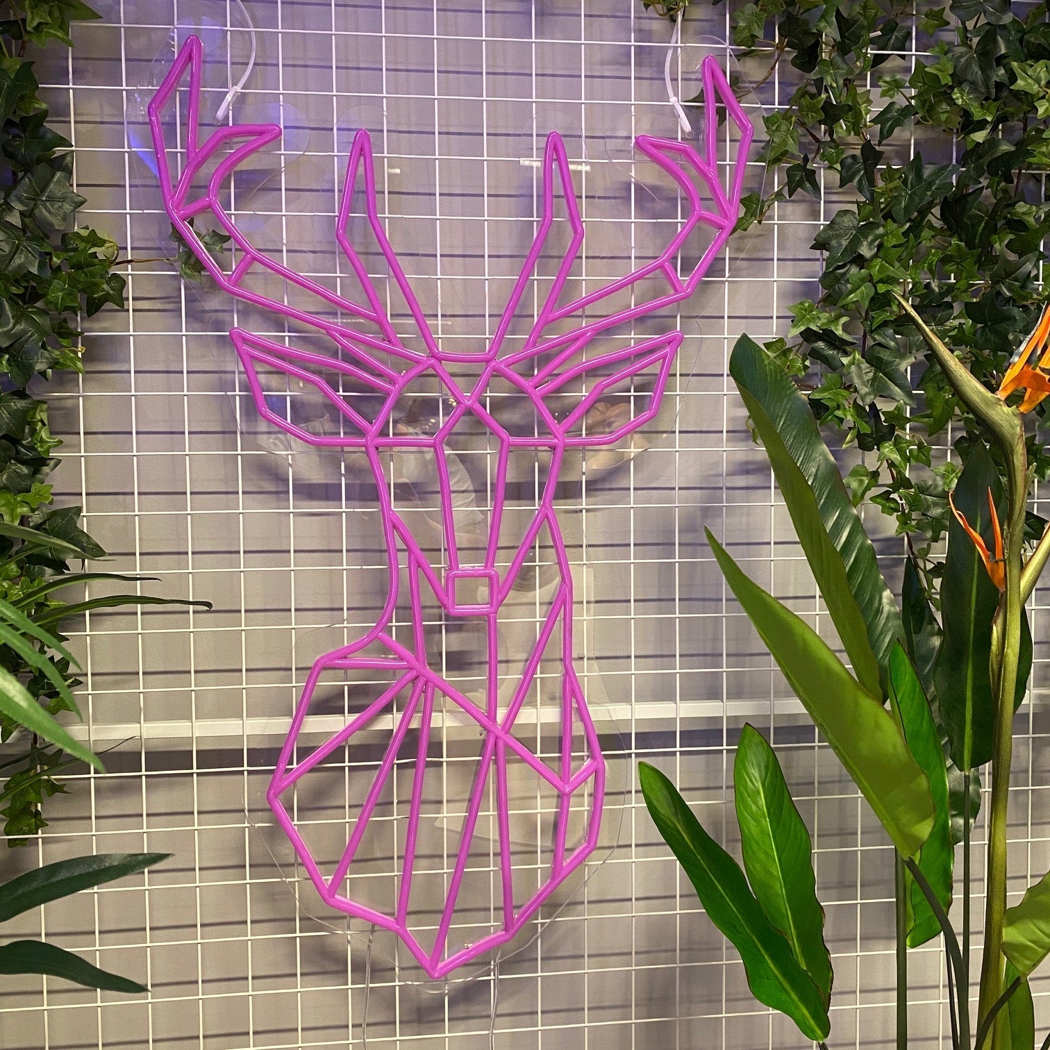 "RainDeer" LED NEONSKILT. Hot Pink. Bestilling!
