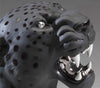 Porselen "Svart Leopard m Swarovski" 86 cm. Bestilling!