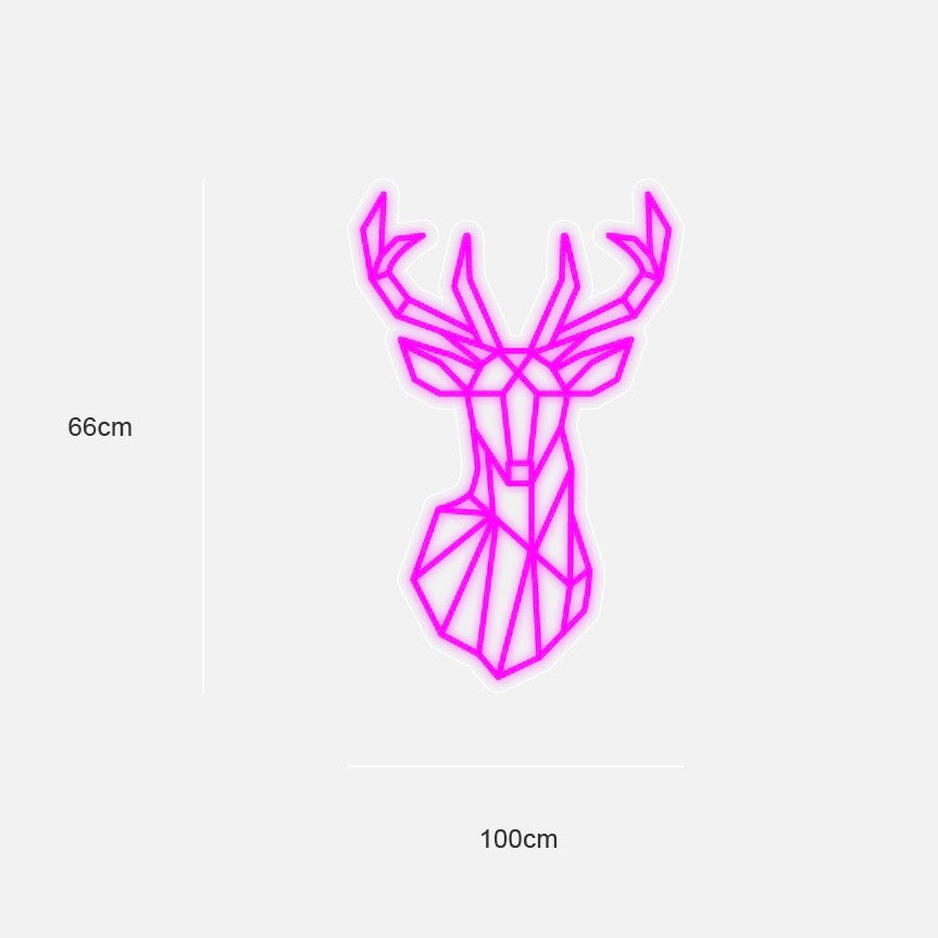 "RainDeer" LED NEONSKILT. Hot Pink. Bestilling!