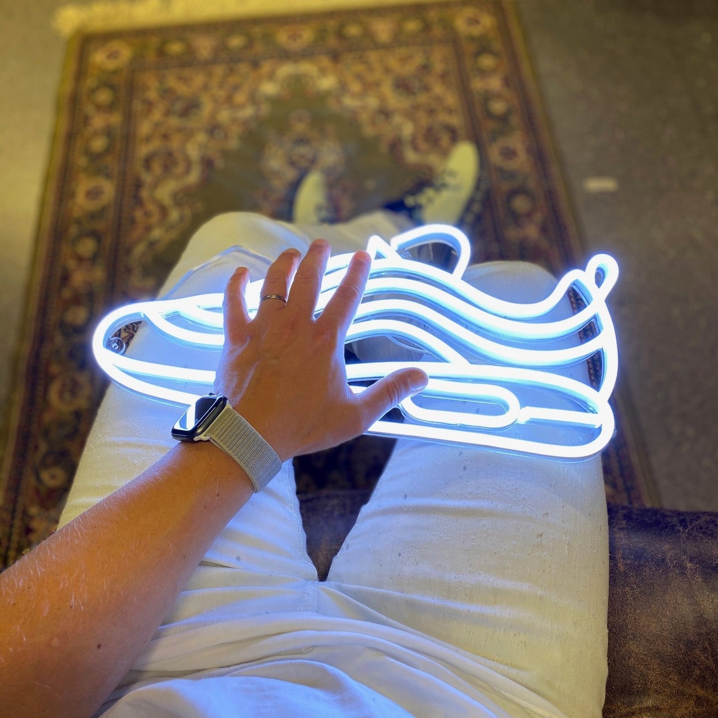 "Sneaker" LED NEONSKILT. Cool white