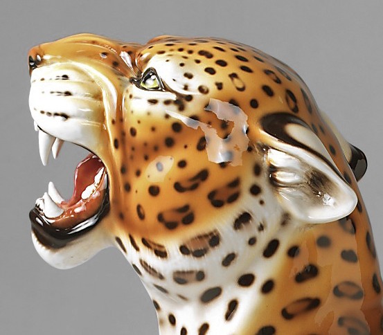 Porselen "Leopard" XXL 96 cm. Bestilling