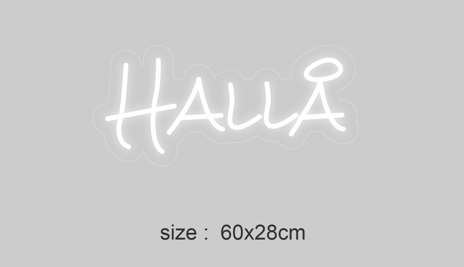 "HALLÅ" LED NEONSKILT. Velg ønsket farge. Bestilling!