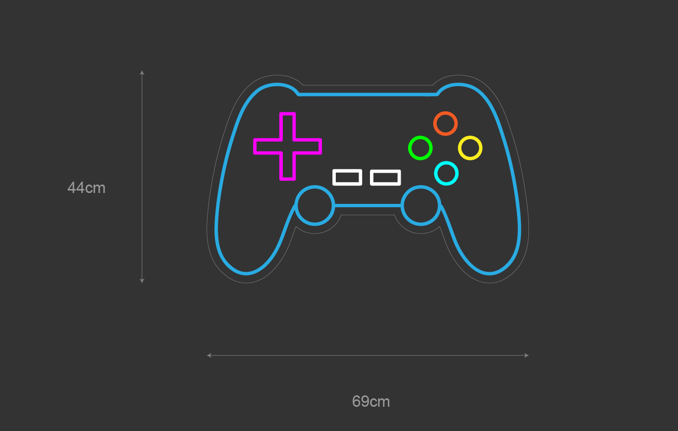 "GAMING" LED NEONSKILT. Bestilling!