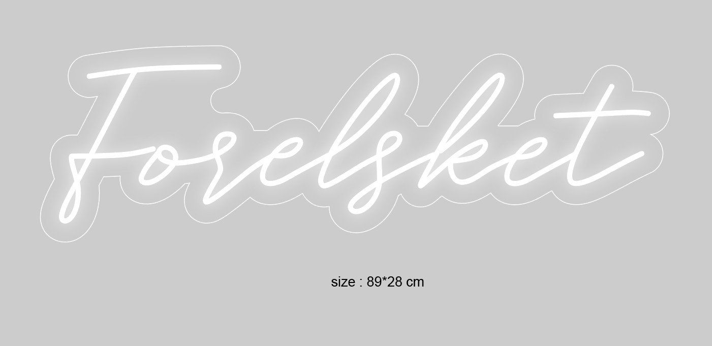 "Forelsket" Led Neonskilt. Bestilling!