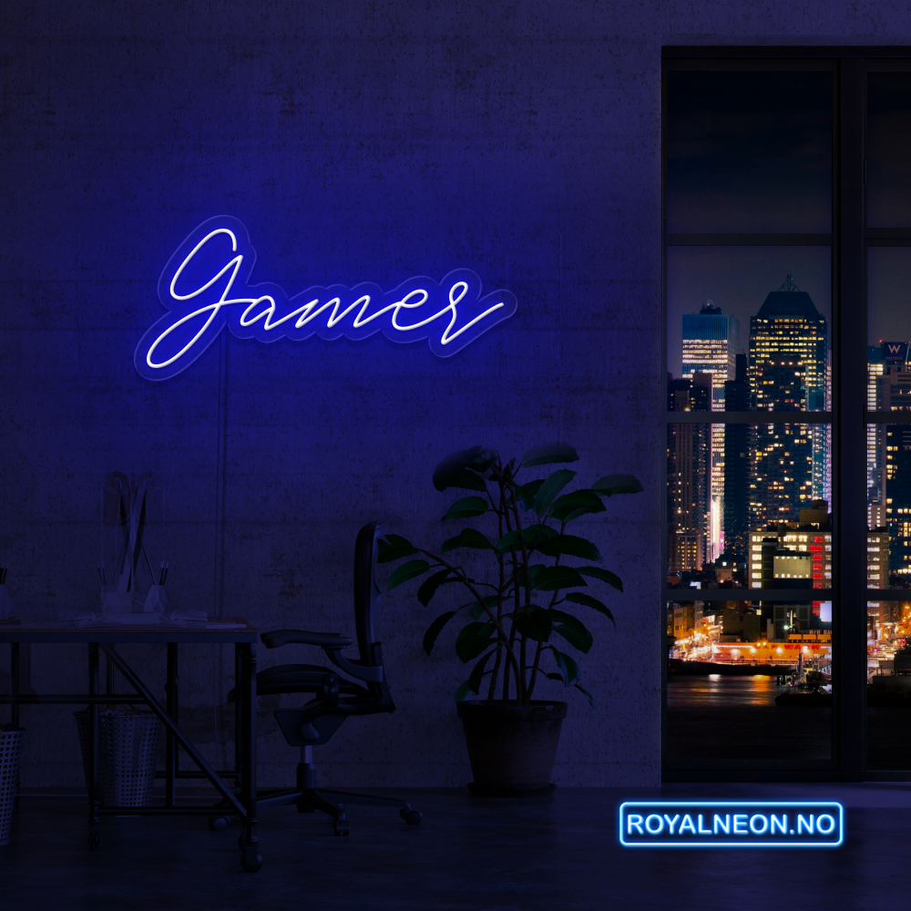 "Gamer" Led Neonskilt. Bestilling!