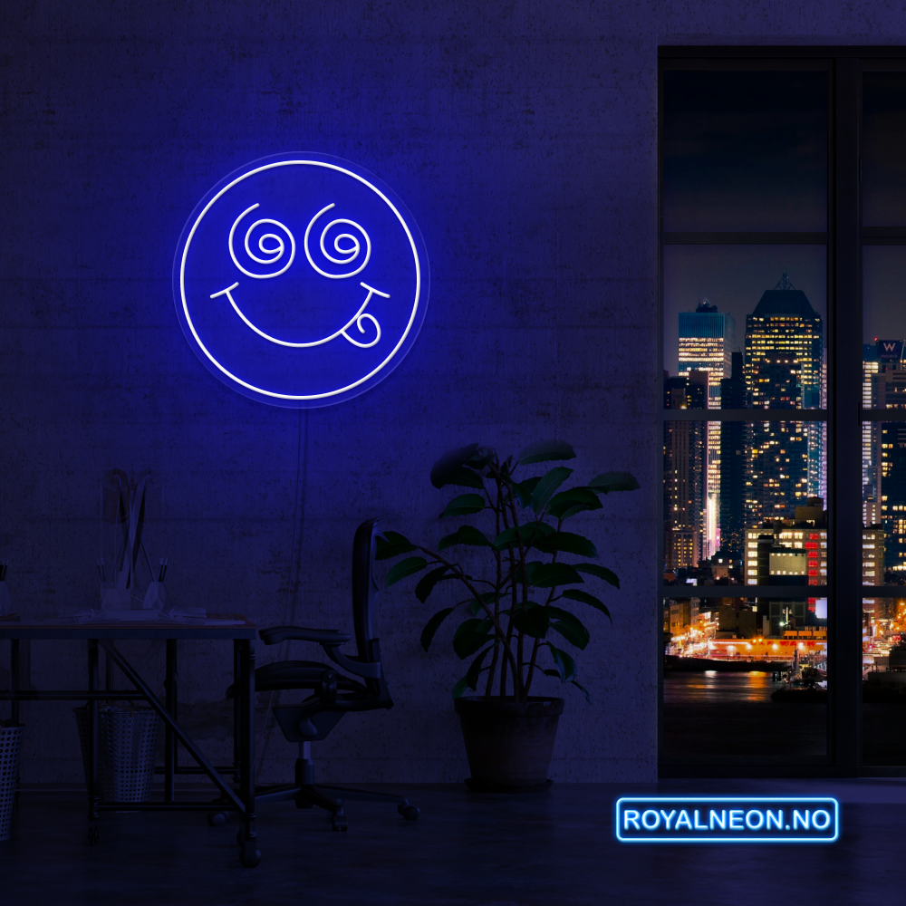"crazy face" Led Neonskilt. Bestilling!