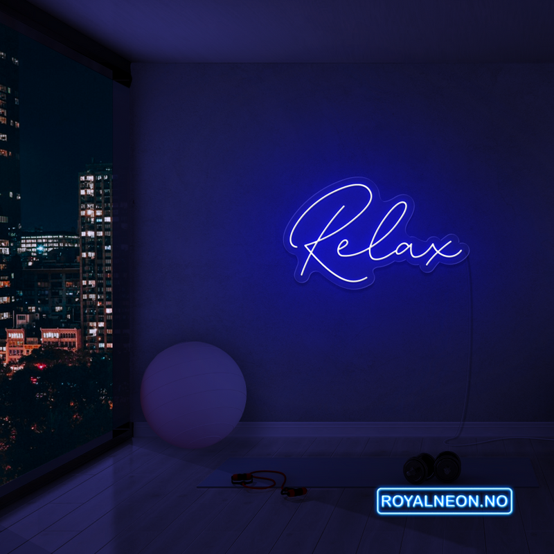 "Relax" Led Neonskilt. Bestilling!
