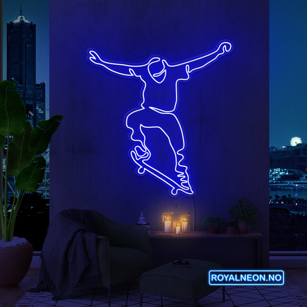 "Skate" LED NEONSKILT. Bestilling!