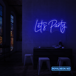 "Let's Party" Led Neonskilt. Bestilling!