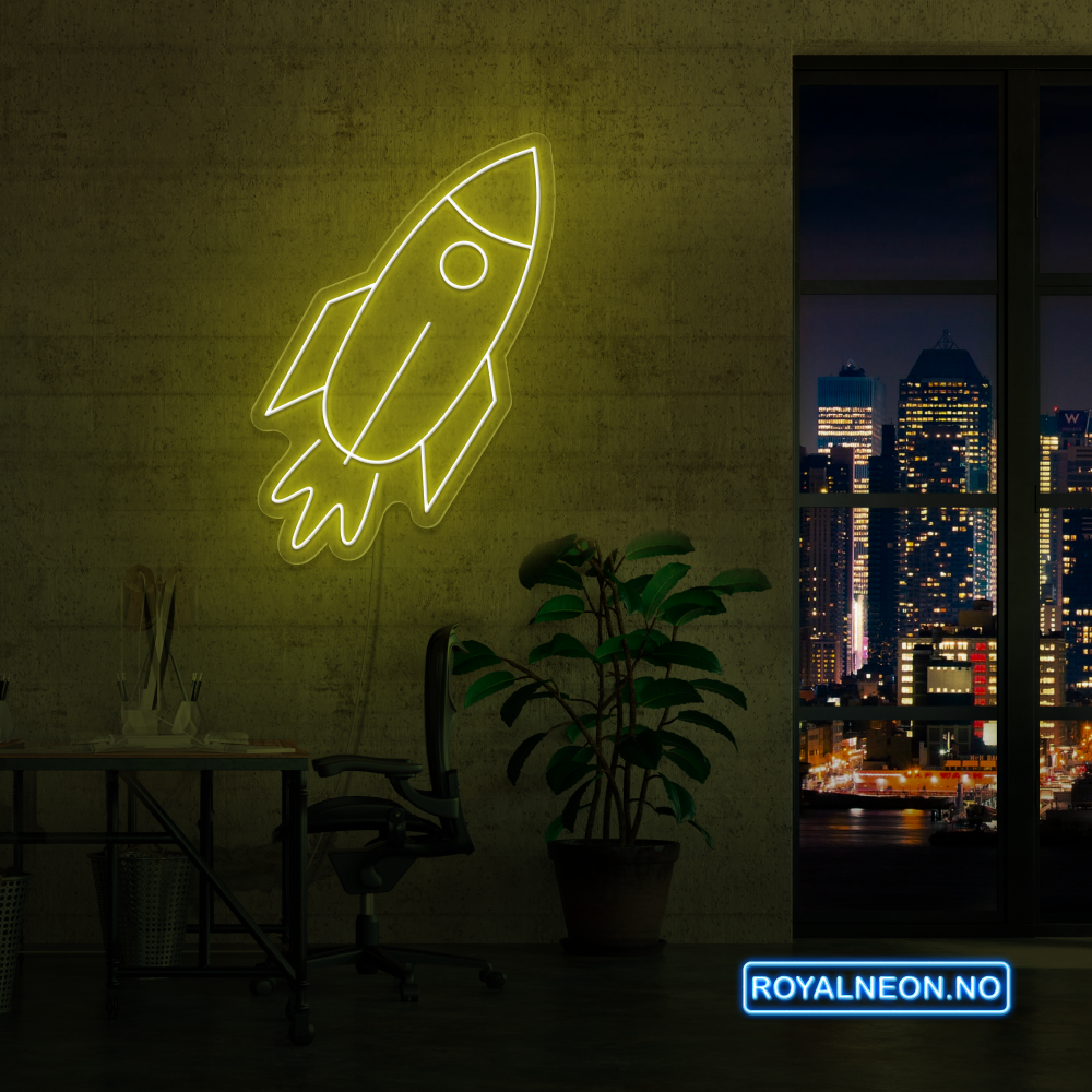 "Spaceship" Led neonskilt. Bestilling!