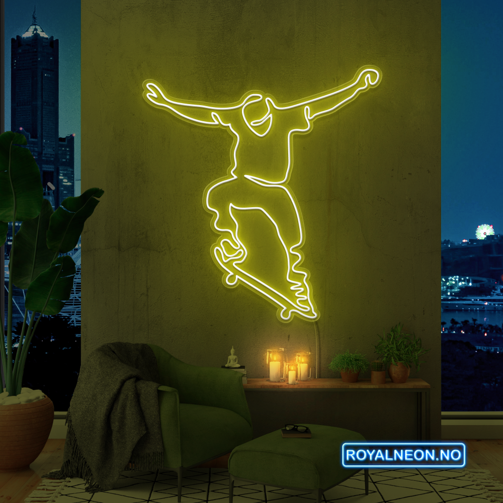 "Skate" LED NEONSKILT. Bestilling!