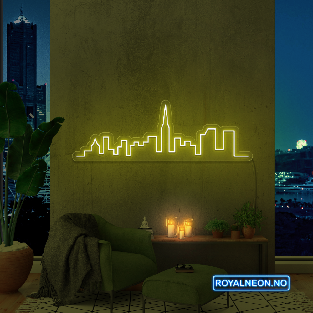 "Skyline" LED NEONSKILT. Bestilling!