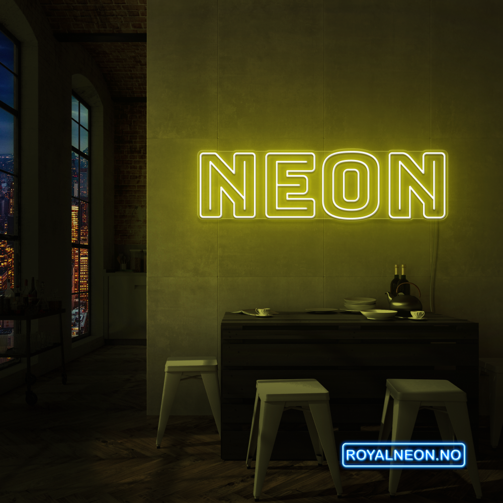 "NEON NEON" LED NEONSKILT. Bestilling!