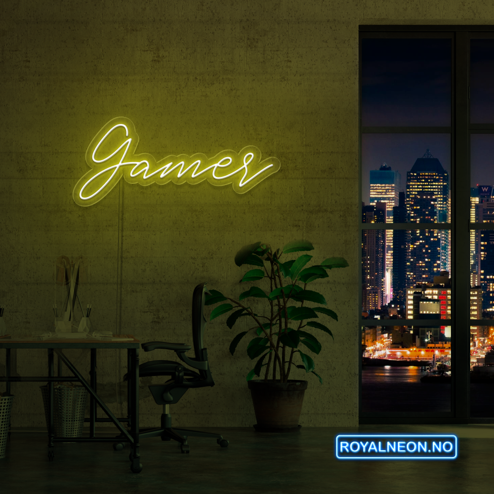 "Gamer" Led Neonskilt. Bestilling!