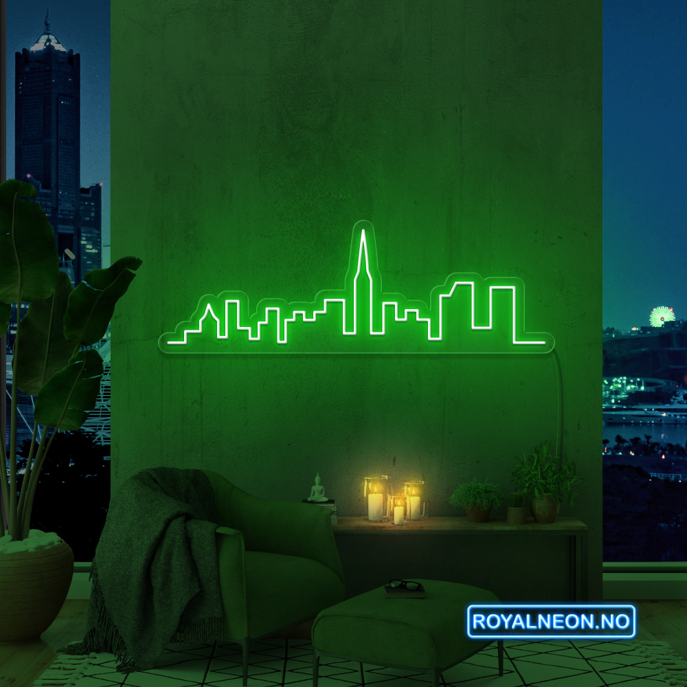 "Skyline" LED NEONSKILT. Bestilling!
