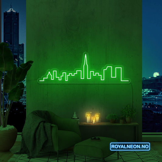 "Skyline" LED NEONSKILT. Bestilling!