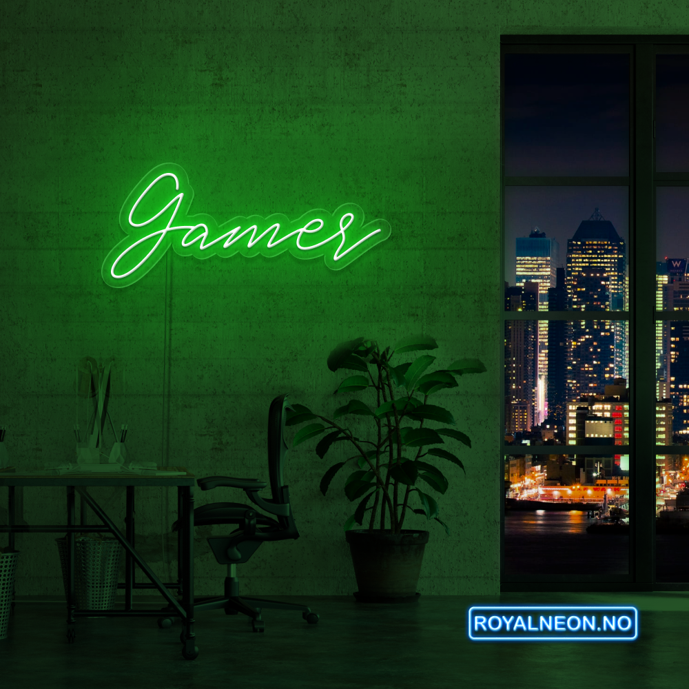 "Gamer" Led Neonskilt. Bestilling!