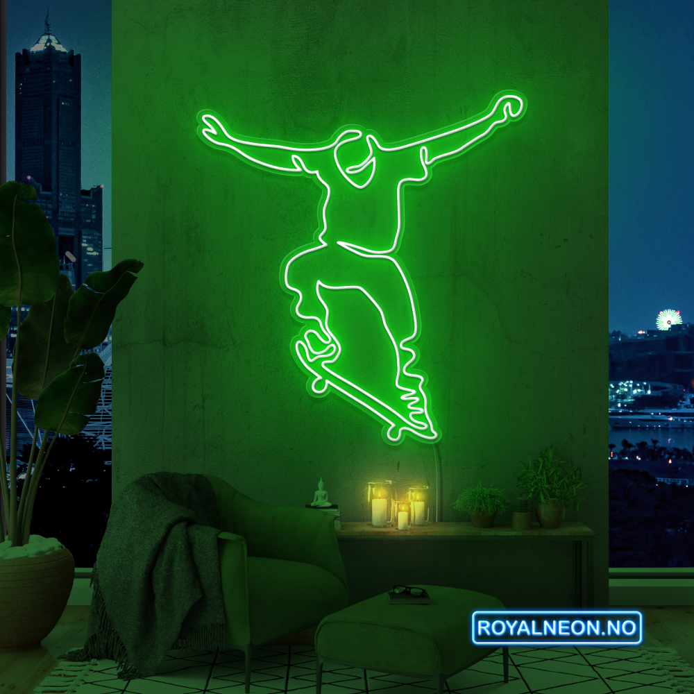 "Skate" LED NEONSKILT. Bestilling!