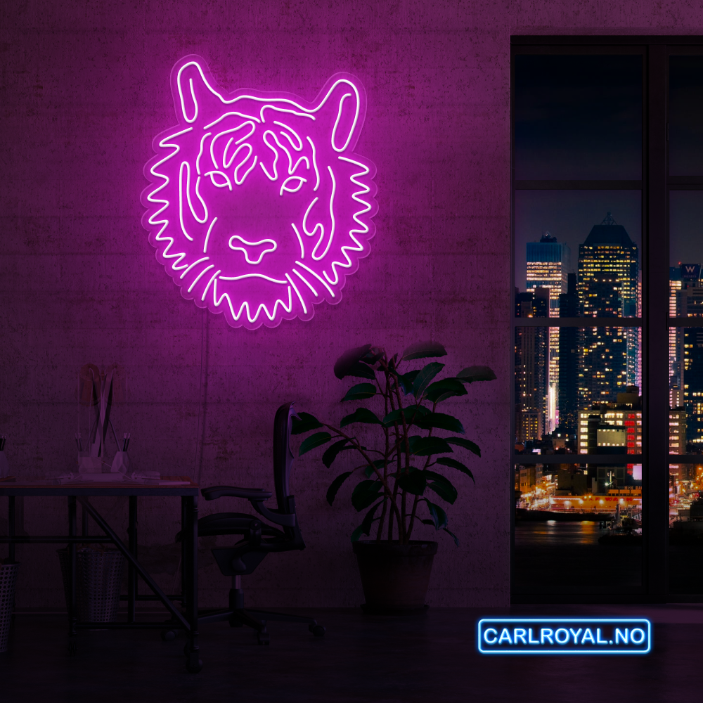 "TIGER" LED NEONSKILT. Bestilling!