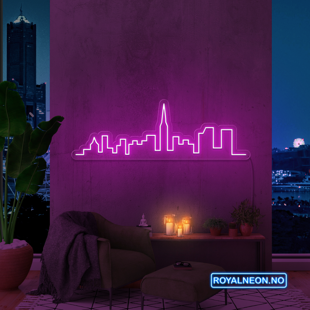 "Skyline" LED NEONSKILT. Bestilling!